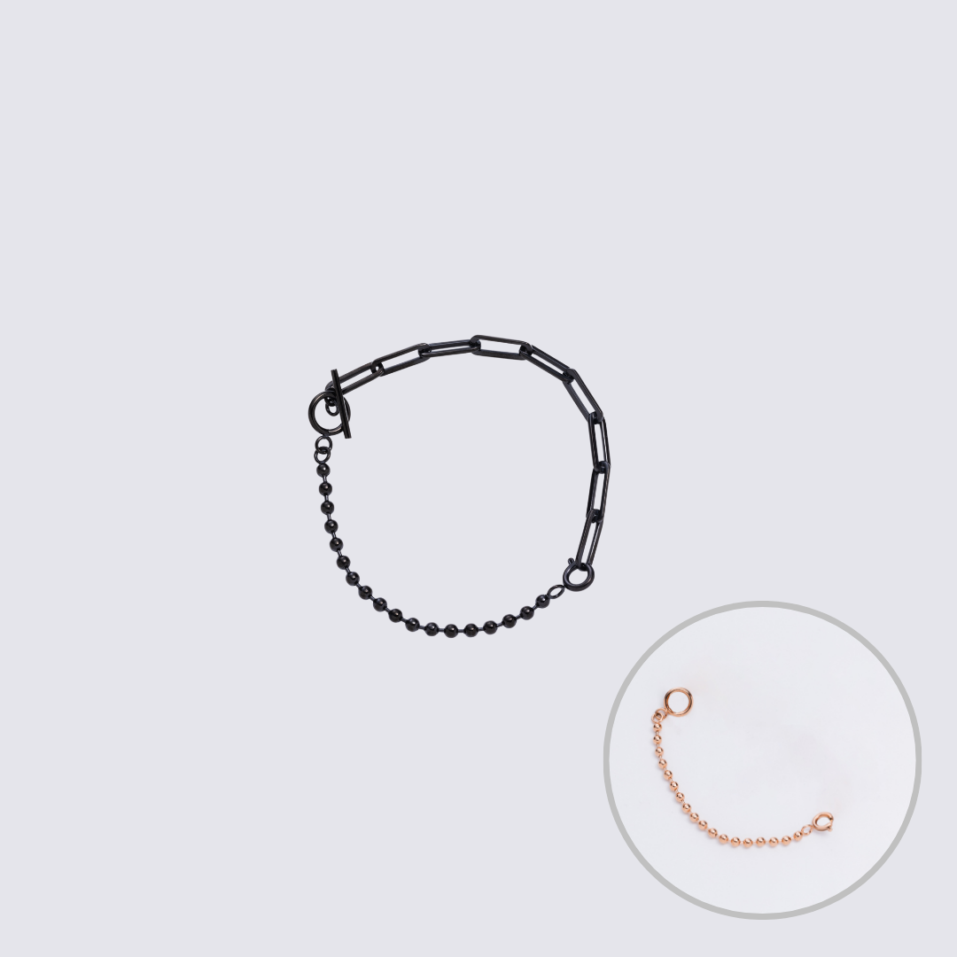 KLASSE14 Custom Jewelry Black Connector Chain bracelet M