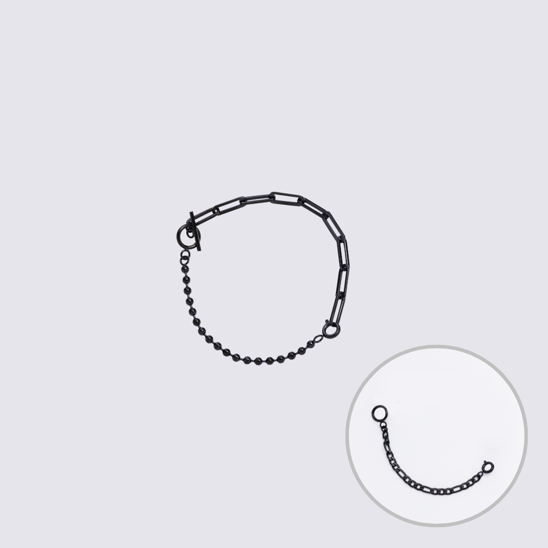 KLASSE14 Custom Jewelry Black Connector Chain bracelet M