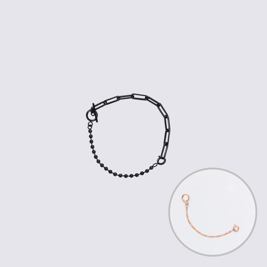 KLASSE14 Custom Jewelry Black Connector Chain bracelet M