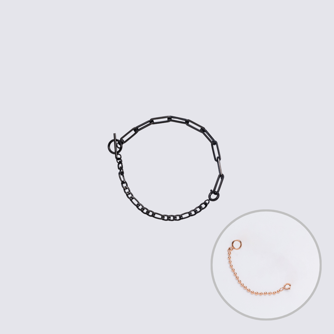 KLASSE14 Custom Jewelry Black Connector Chain bracelet M