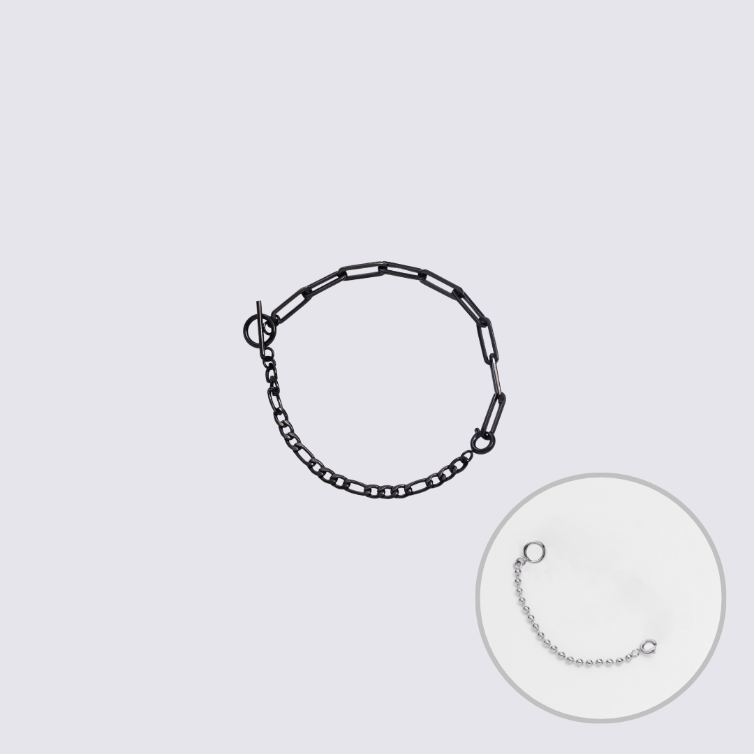 KLASSE14 Custom Jewelry Black Connector Chain bracelet M