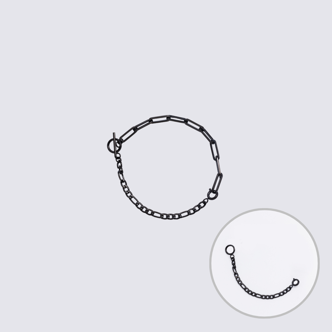 KLASSE14 Custom Jewelry Black Connector Chain bracelet M