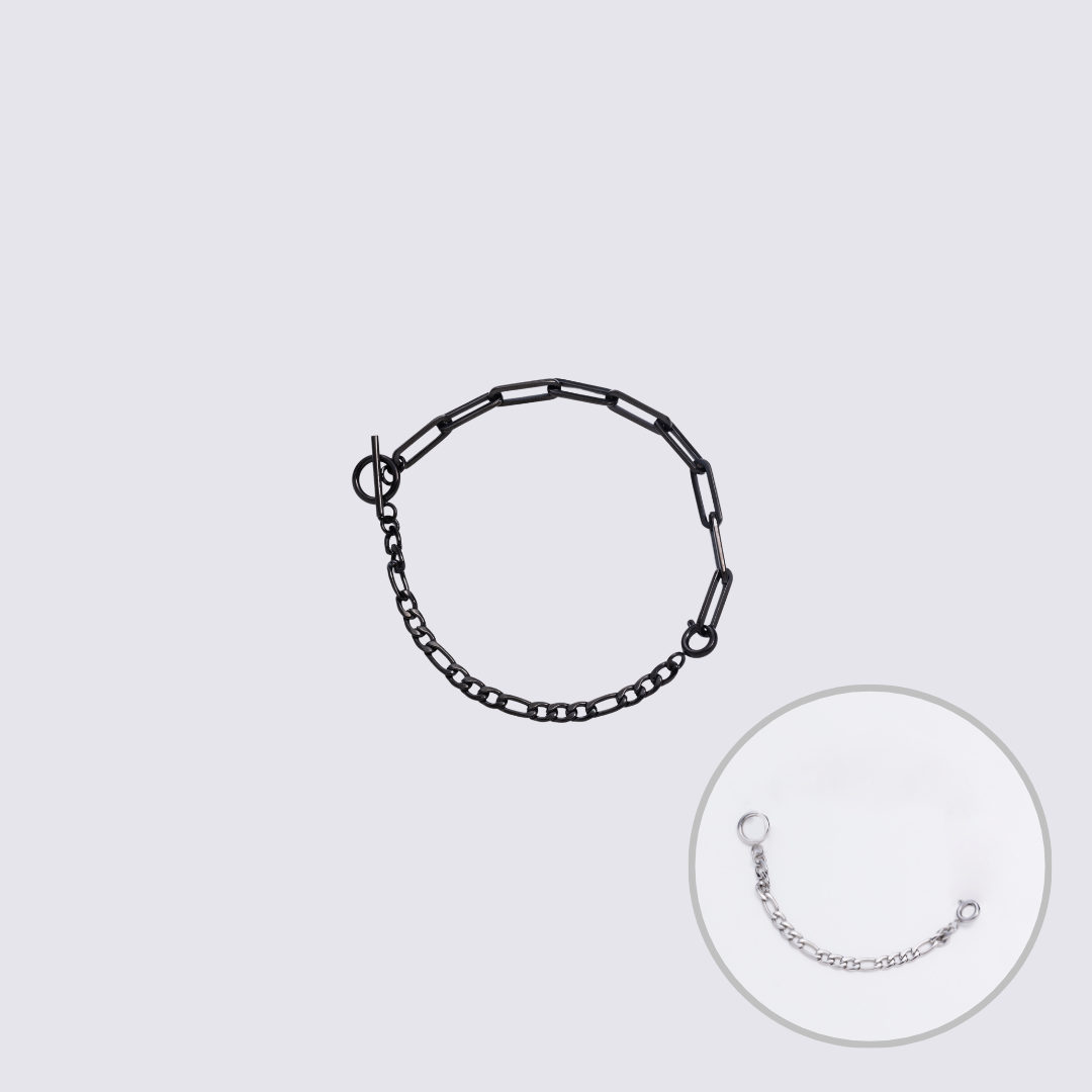 KLASSE14 Custom Jewelry Black Connector Chain bracelet M