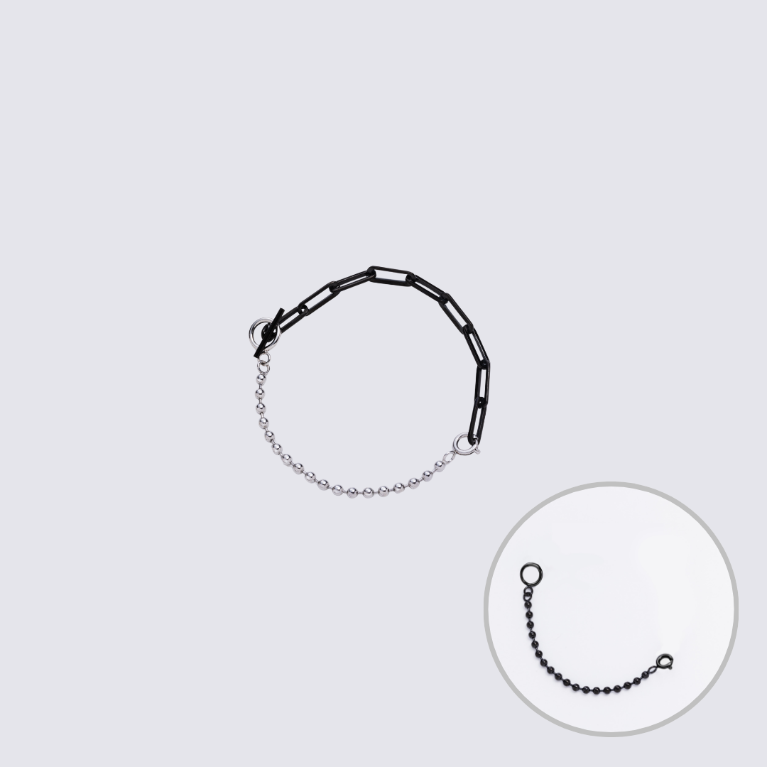 KLASSE14 Custom Jewelry Black Connector Chain bracelet M