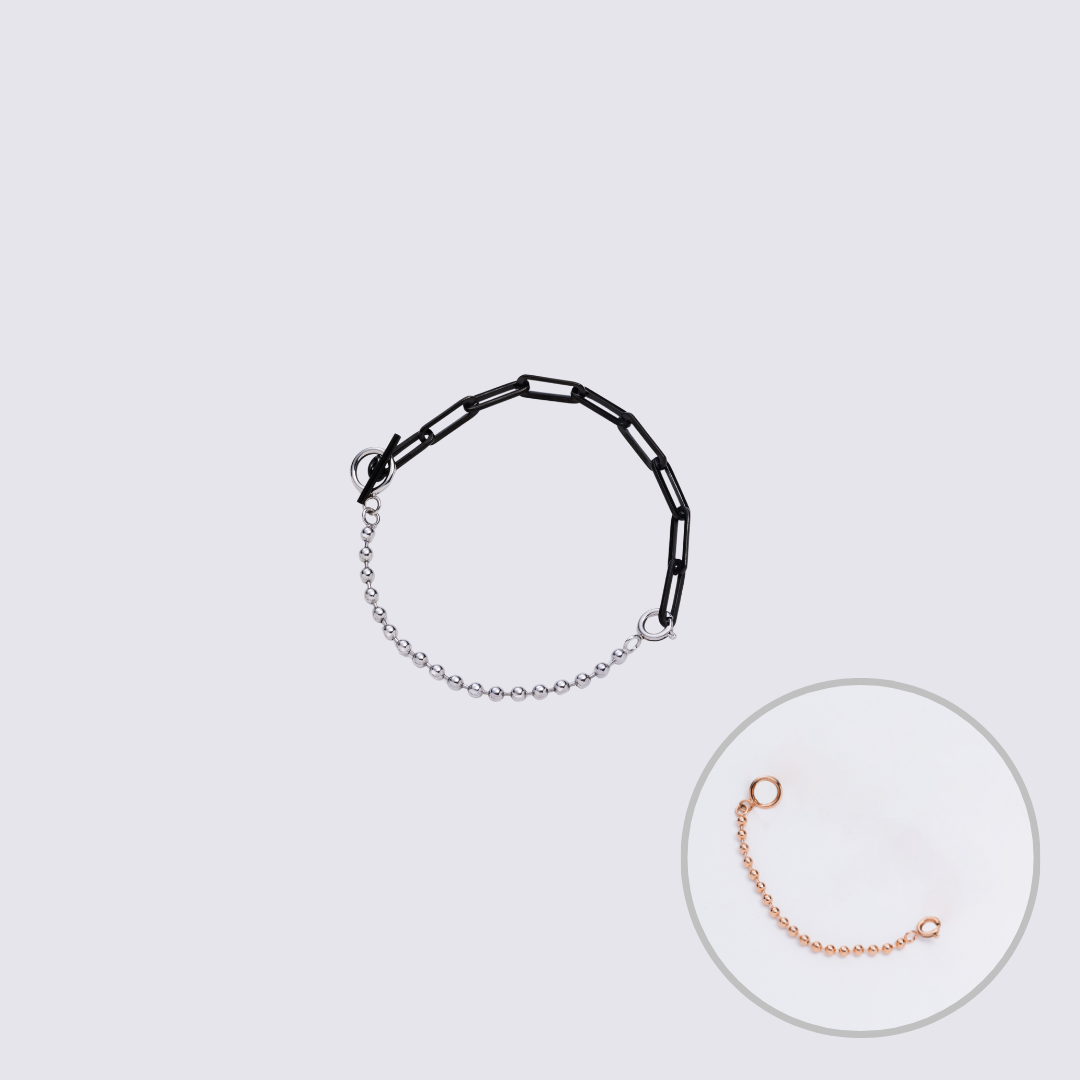 KLASSE14 Custom Jewelry Black Connector Chain bracelet M