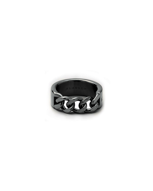 KLASSE14 X MARI Duality Chained Ring Slim Black