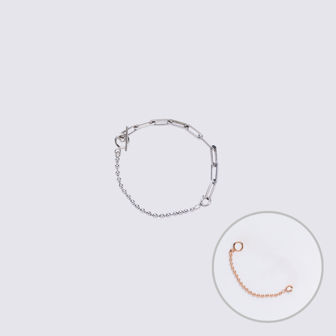 KLASSE14 Custom Jewelry Silver Connector Chain bracelet L(100mm)