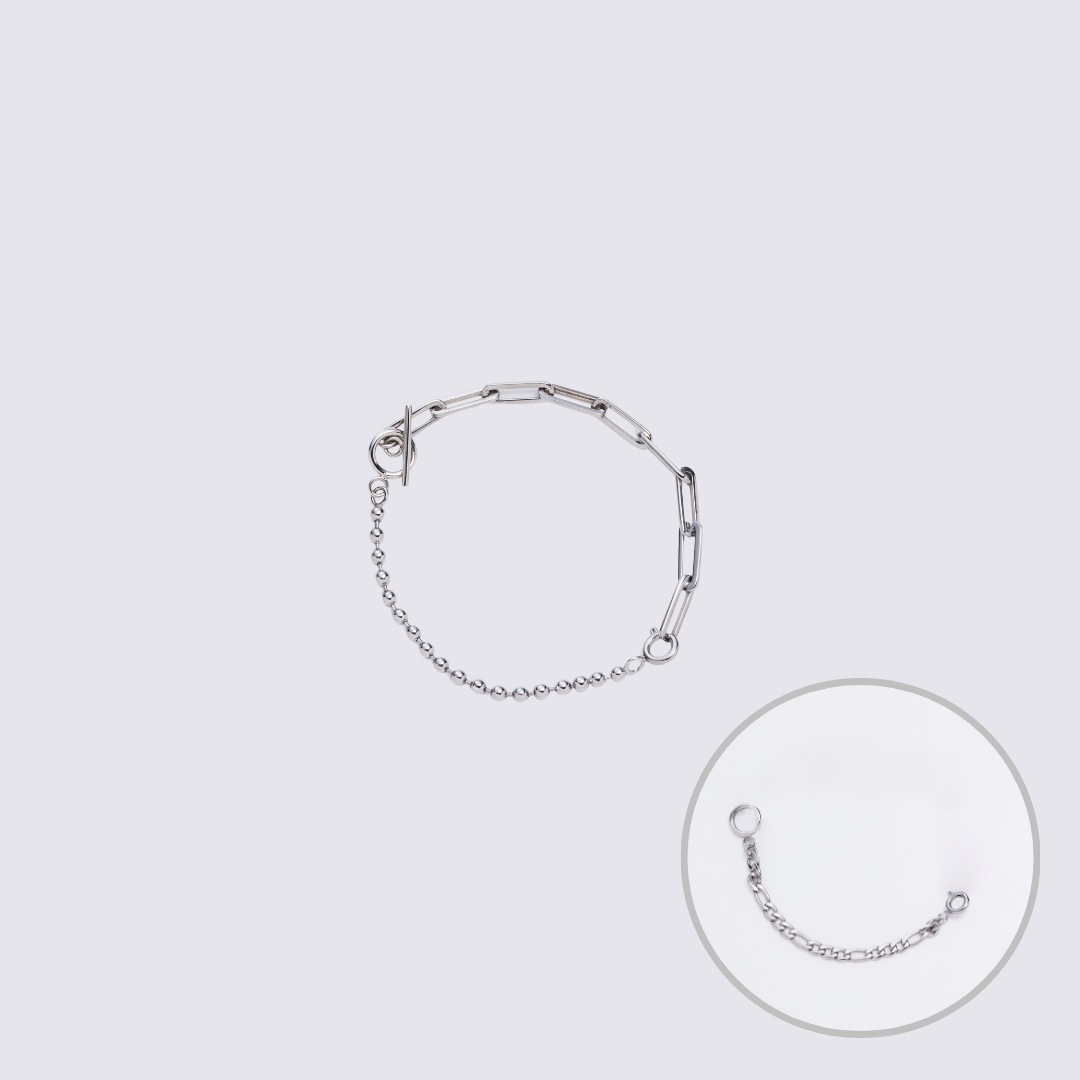 KLASSE14 Custom Jewelry Silver Connector Chain bracelet L(100mm)