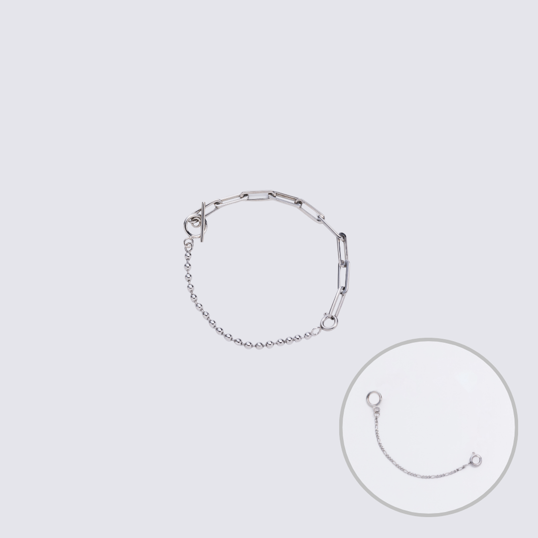 KLASSE14 Custom Jewelry Silver Connector Chain bracelet L(100mm)