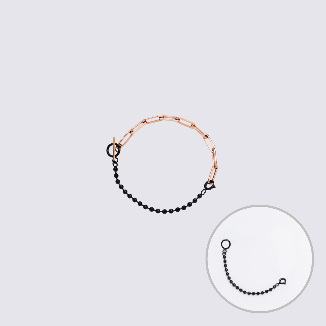 KLASSE14 Custom Jewelry Rose Gold  Connector Chain bracelet L(100mm)