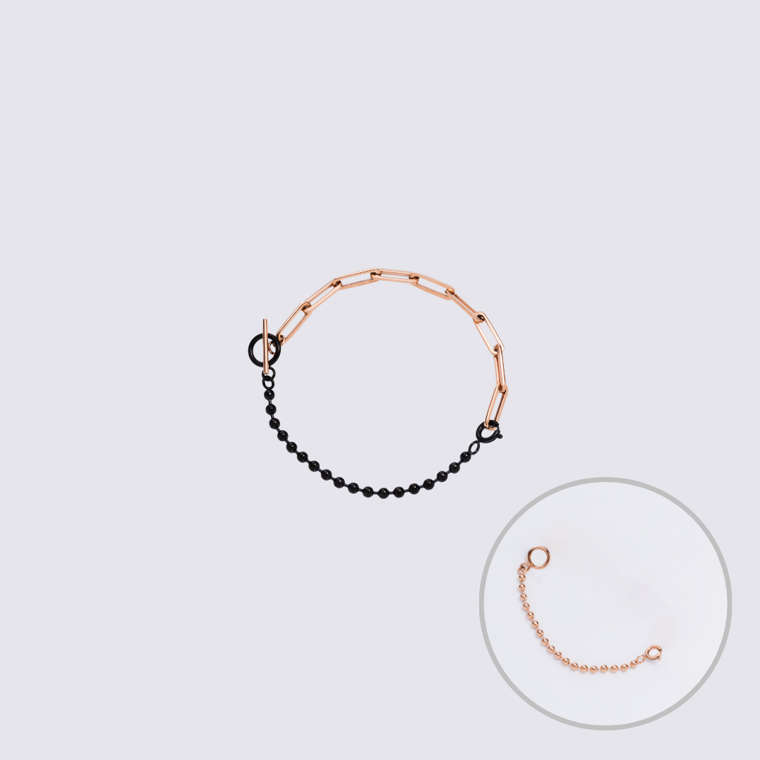 KLASSE14 Custom Jewelry Rose Gold  Connector Chain bracelet L(100mm)