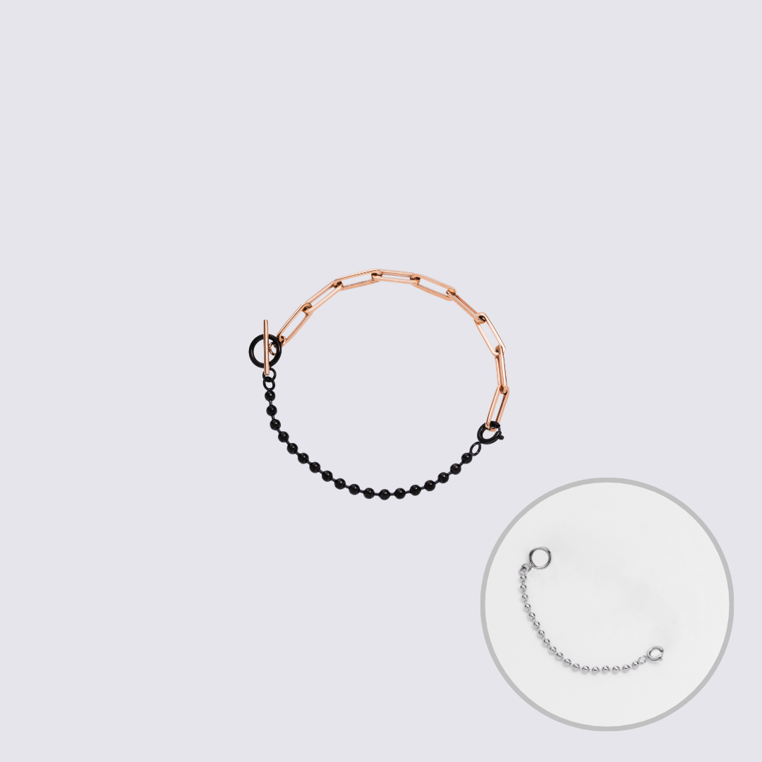 KLASSE14 Custom Jewelry Rose Gold  Connector Chain bracelet L(100mm)