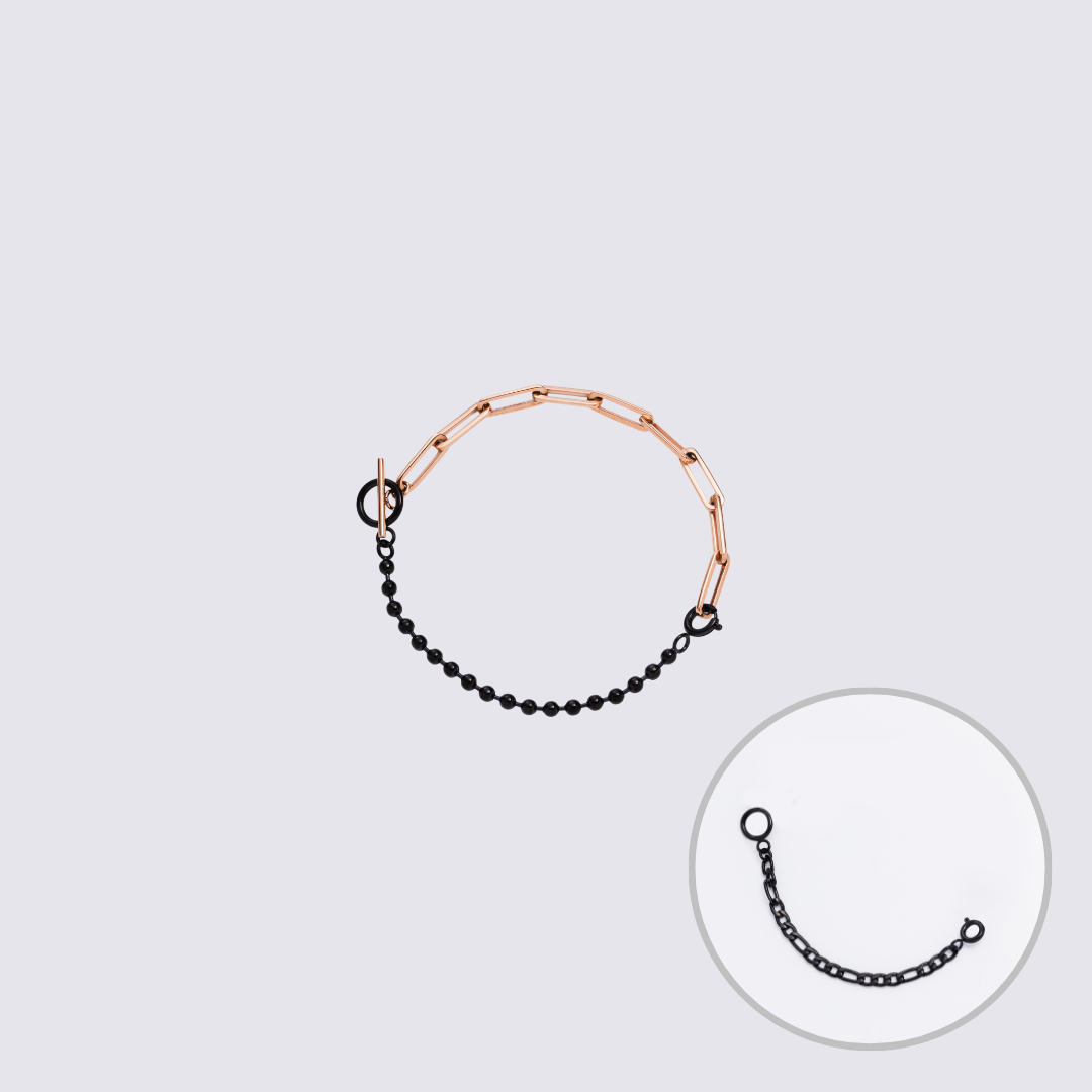 KLASSE14 Custom Jewelry Rose Gold  Connector Chain bracelet L(100mm)