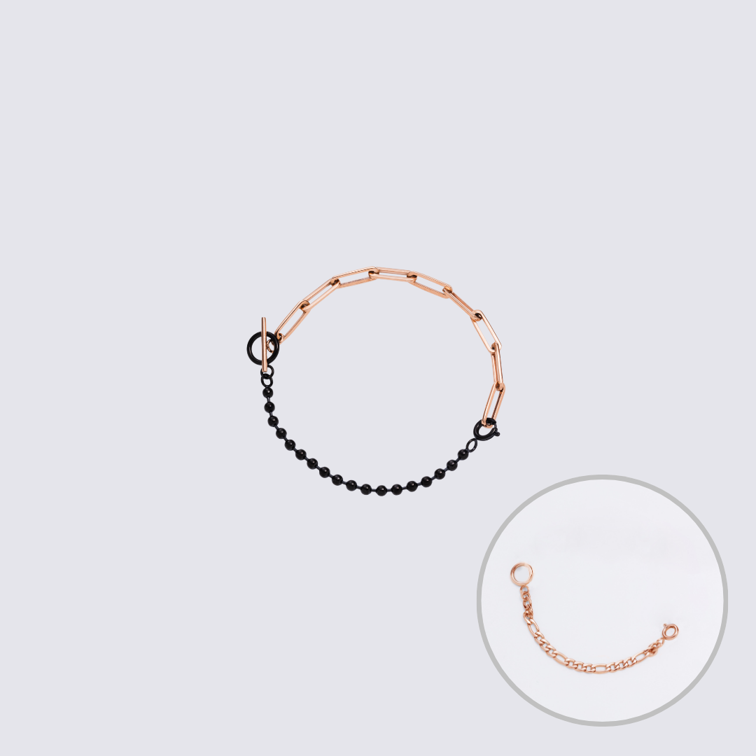 KLASSE14 Custom Jewelry Rose Gold  Connector Chain bracelet L(100mm)