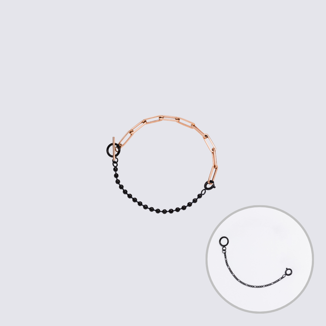 KLASSE14 Custom Jewelry Rose Gold  Connector Chain bracelet L(100mm)