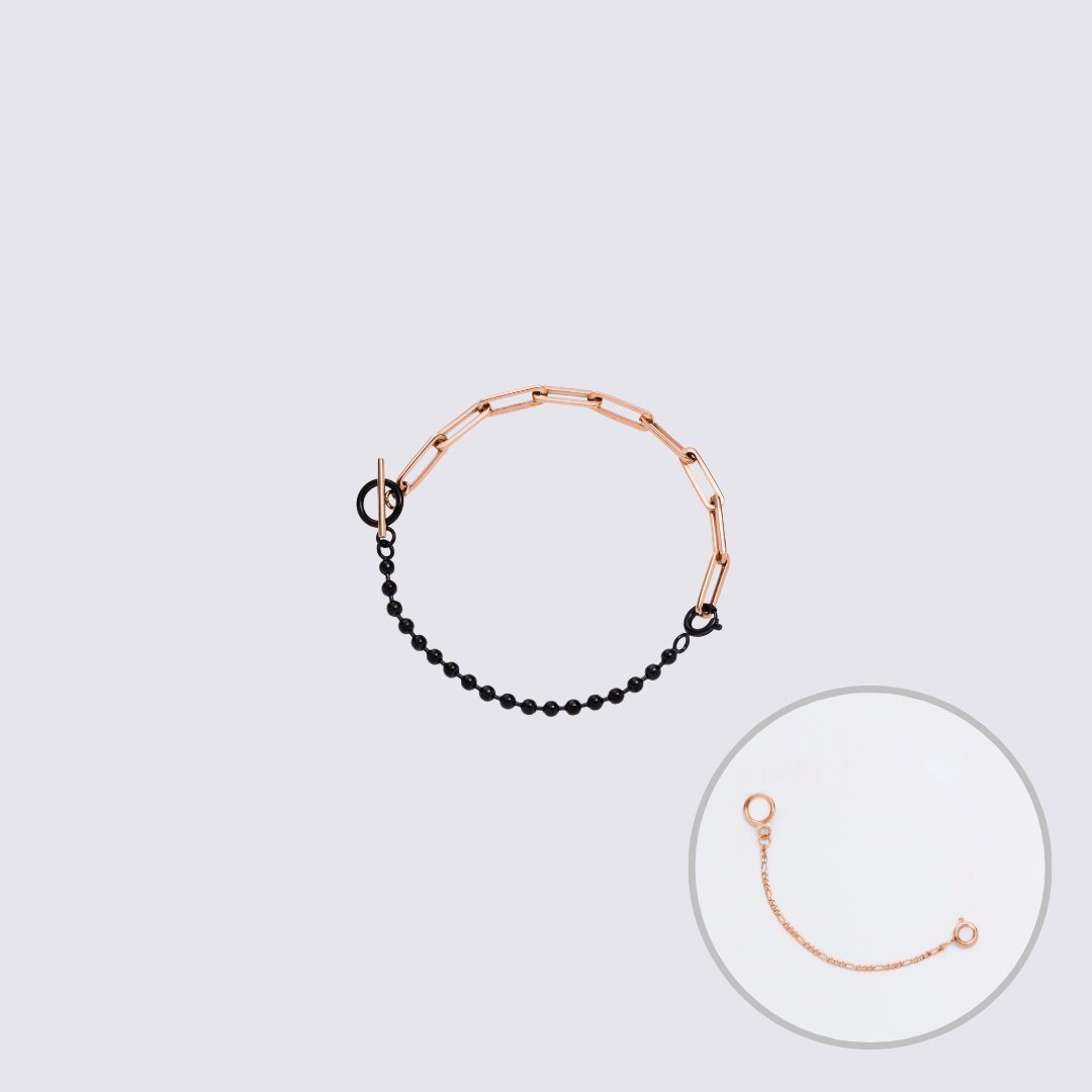 KLASSE14 Custom Jewelry Rose Gold  Connector Chain bracelet L(100mm)