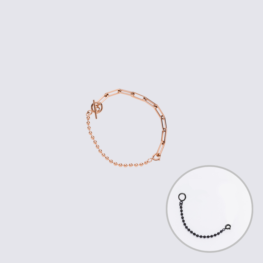 KLASSE14 Custom Jewelry Rose Gold  Connector Chain bracelet L(100mm)