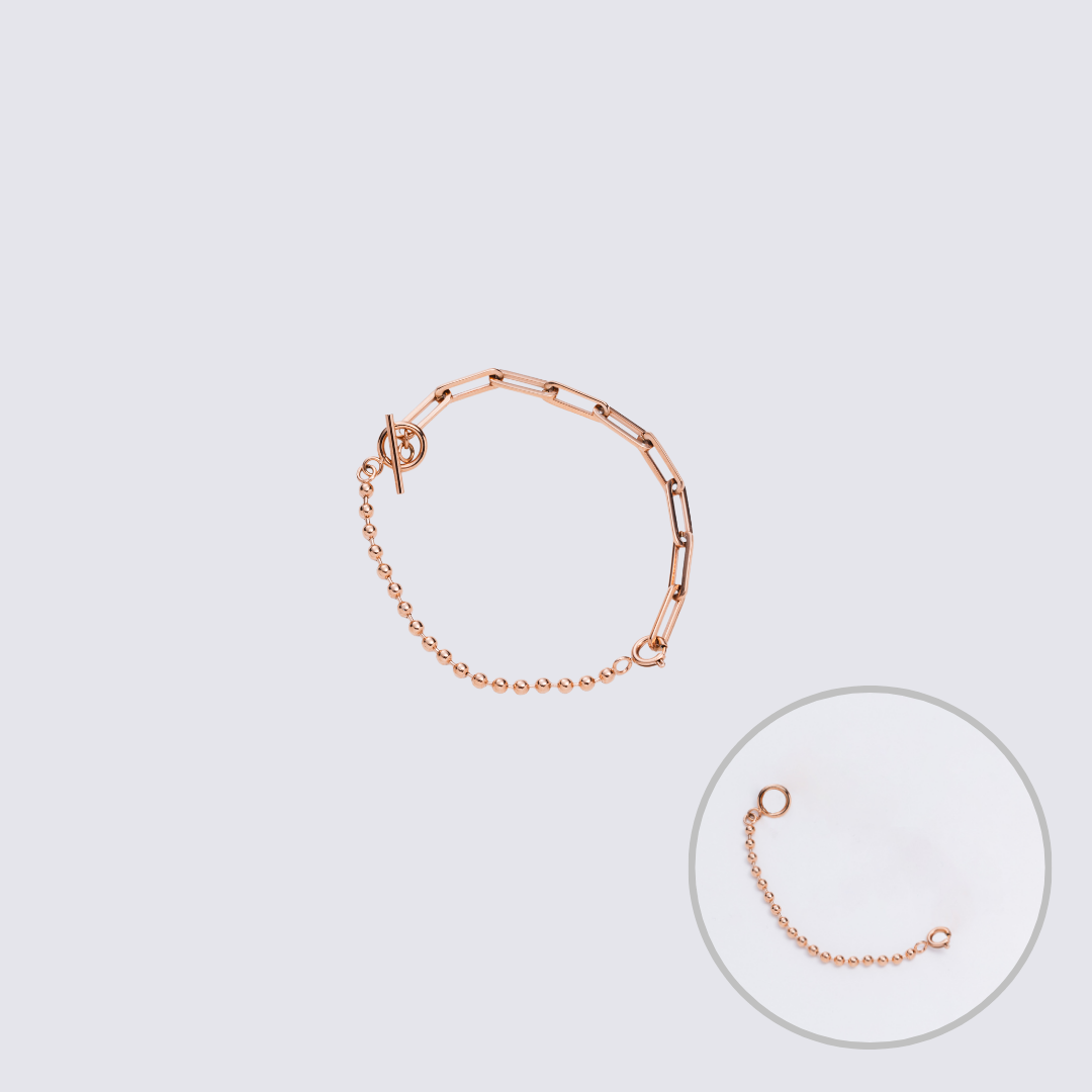 KLASSE14 Custom Jewelry Rose Gold  Connector Chain bracelet L(100mm)