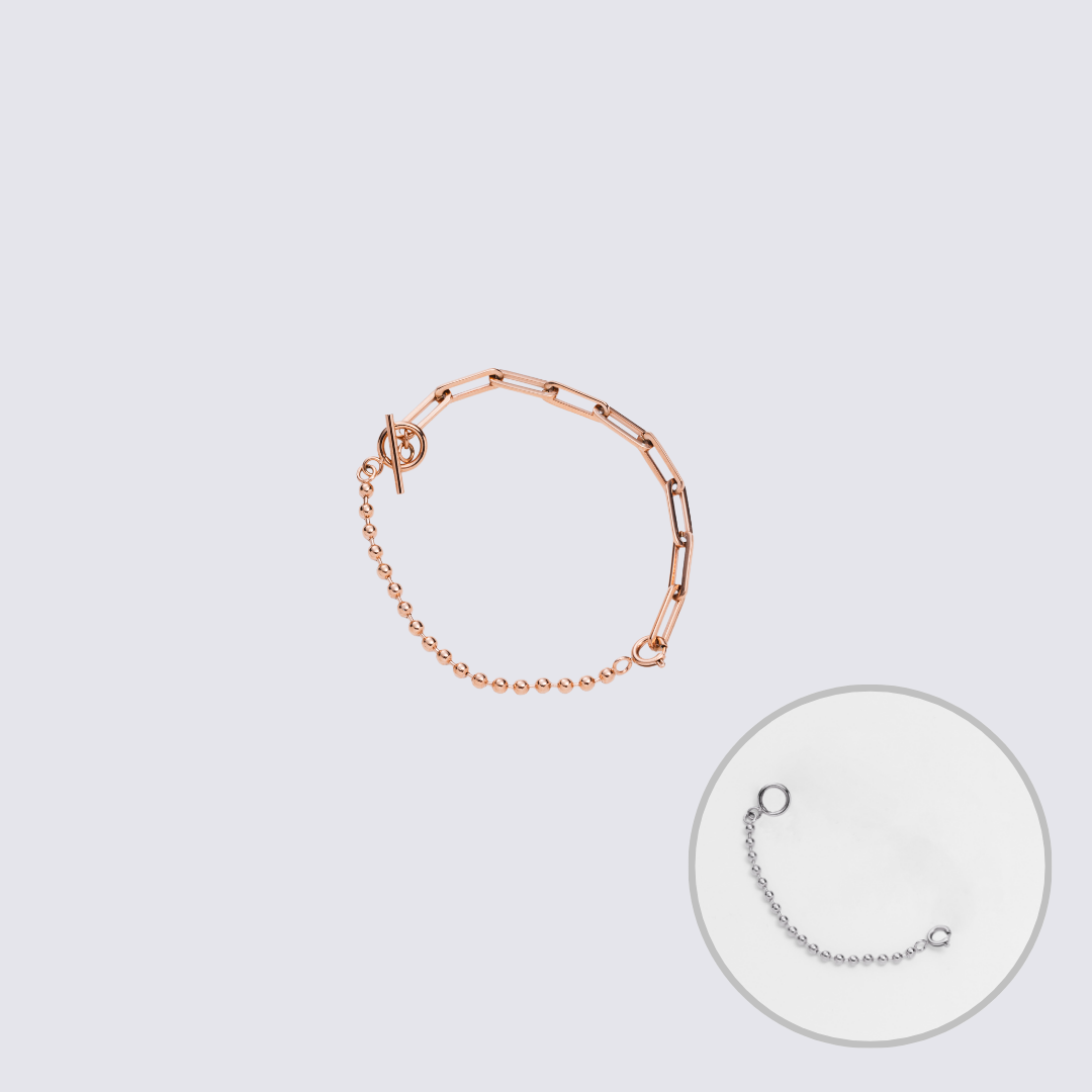 KLASSE14 Custom Jewelry Rose Gold  Connector Chain bracelet L(100mm)