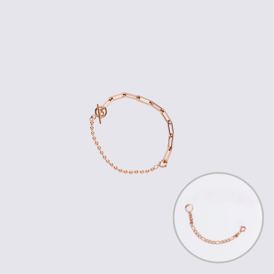 KLASSE14 Custom Jewelry Rose Gold  Connector Chain bracelet L(100mm)