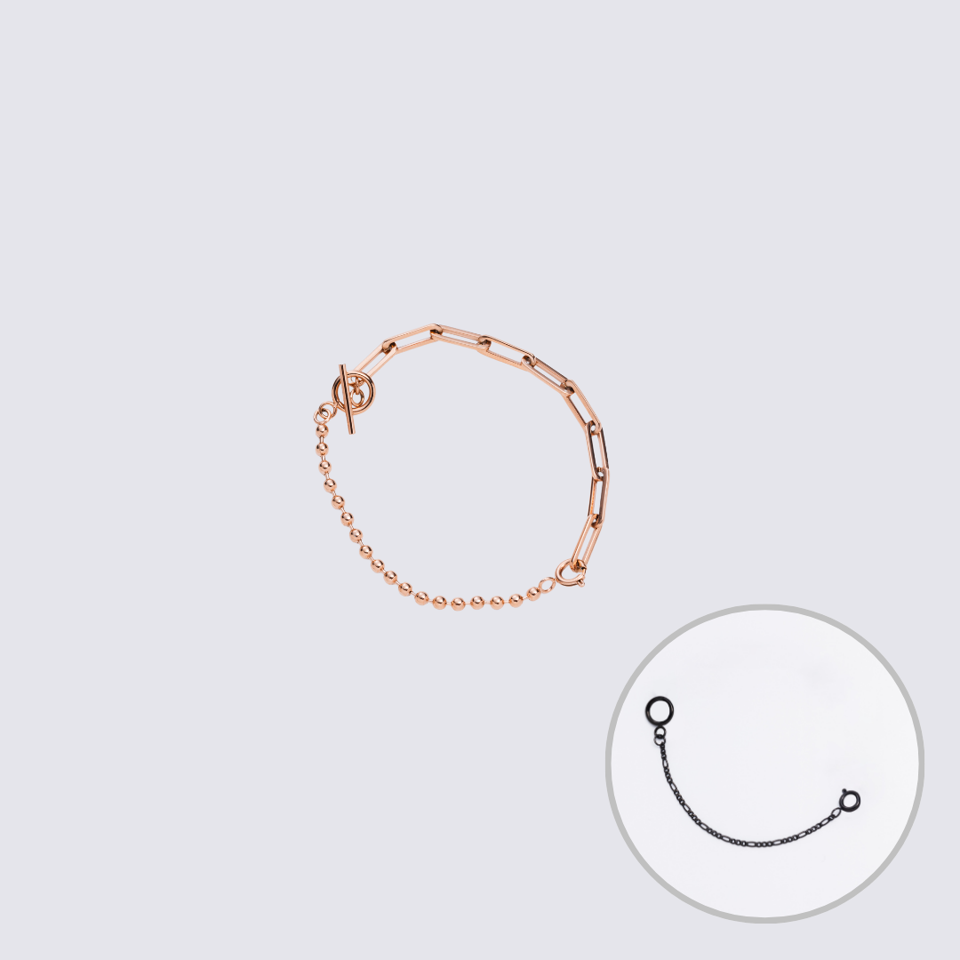 KLASSE14 Custom Jewelry Rose Gold  Connector Chain bracelet L(100mm)