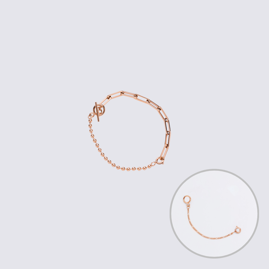 KLASSE14 Custom Jewelry Rose Gold  Connector Chain bracelet L(100mm)