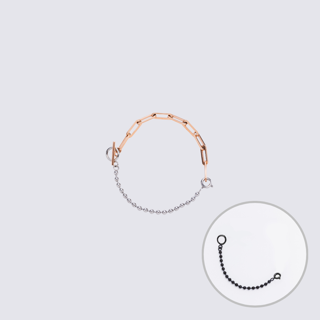 KLASSE14 Custom Jewelry Rose Gold  Connector Chain bracelet L(100mm)