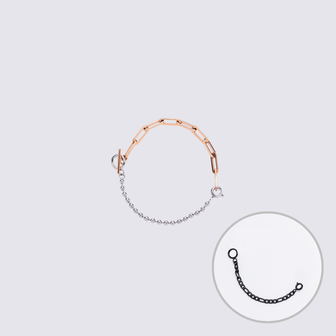 KLASSE14 Custom Jewelry Rose Gold  Connector Chain bracelet L(100mm)