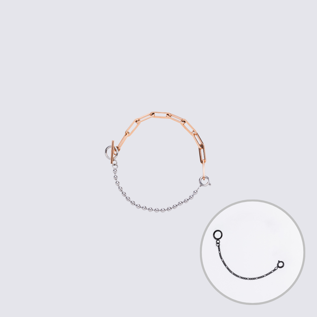 KLASSE14 Custom Jewelry Rose Gold  Connector Chain bracelet L(100mm)