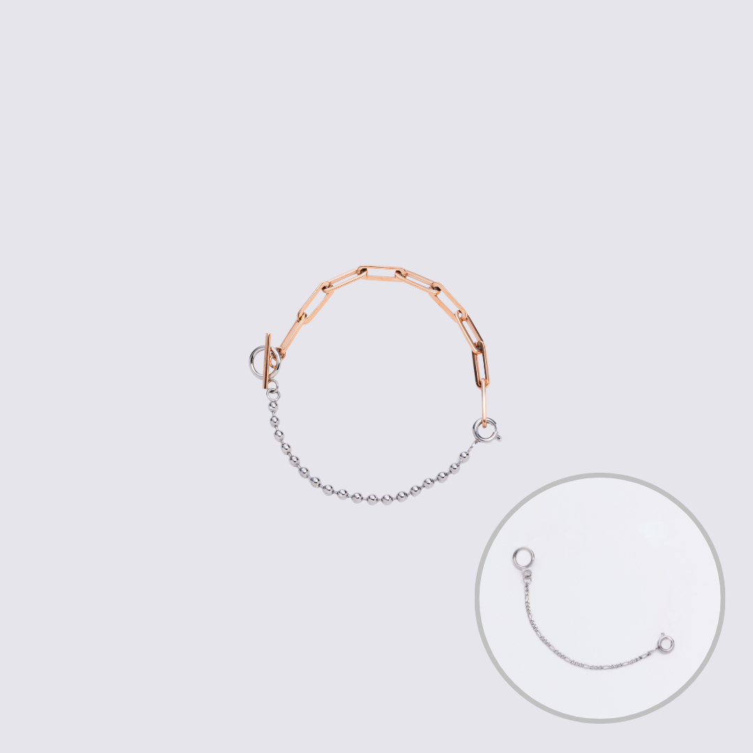 KLASSE14 Custom Jewelry Rose Gold  Connector Chain bracelet L(100mm)