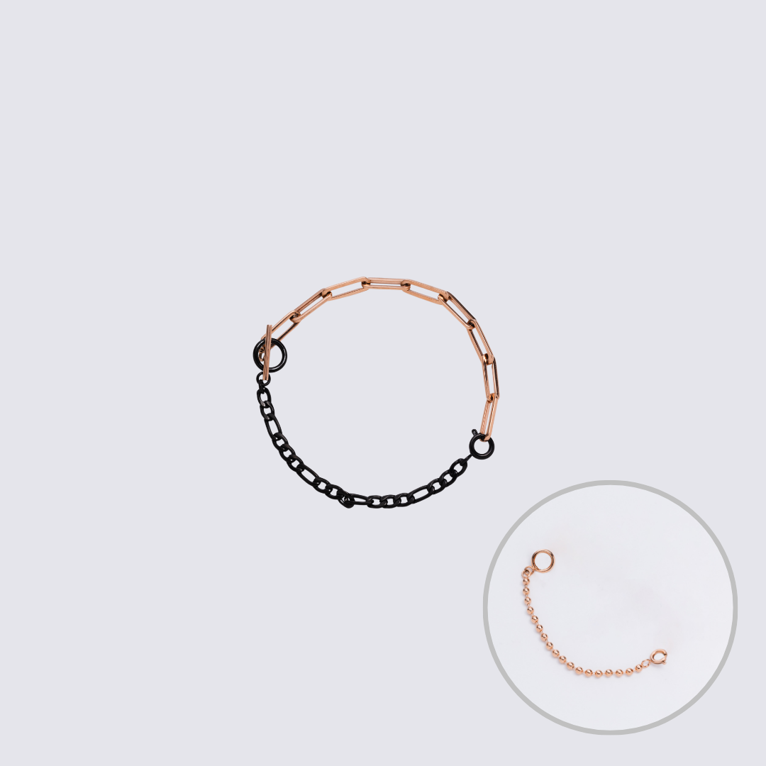 KLASSE14 Custom Jewelry Rose Gold  Connector Chain bracelet L(100mm)