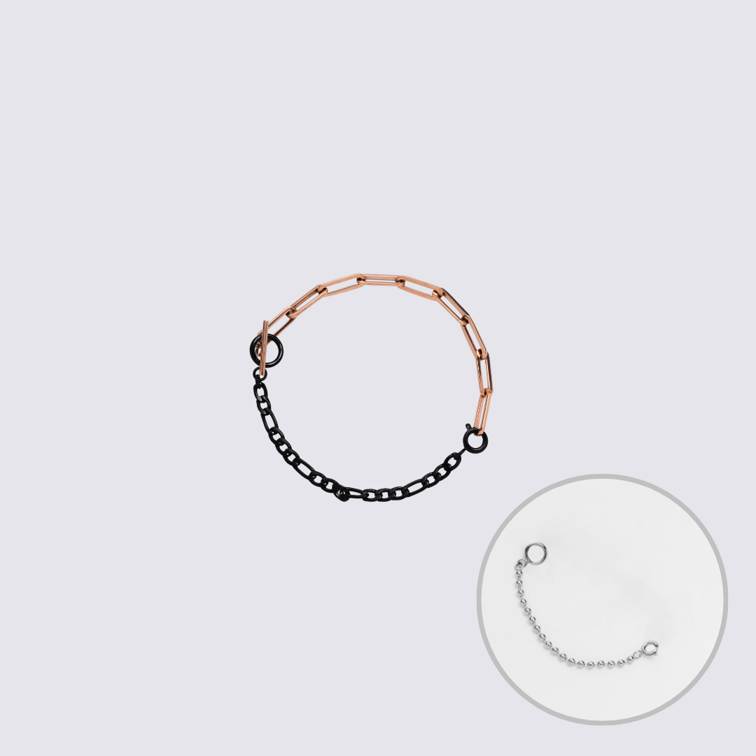 KLASSE14 Custom Jewelry Rose Gold  Connector Chain bracelet L(100mm)