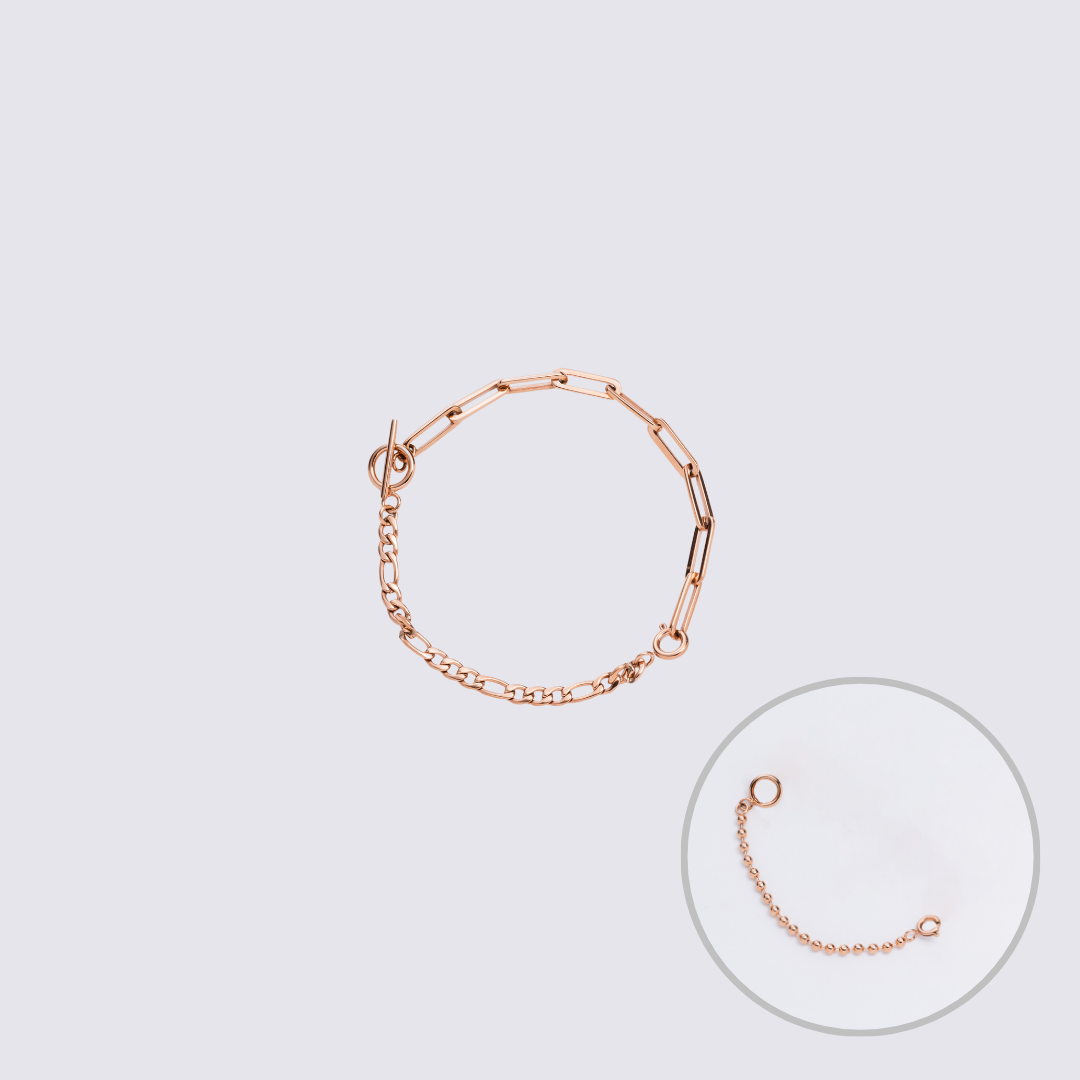 KLASSE14 Custom Jewelry Rose Gold  Connector Chain bracelet L(100mm)