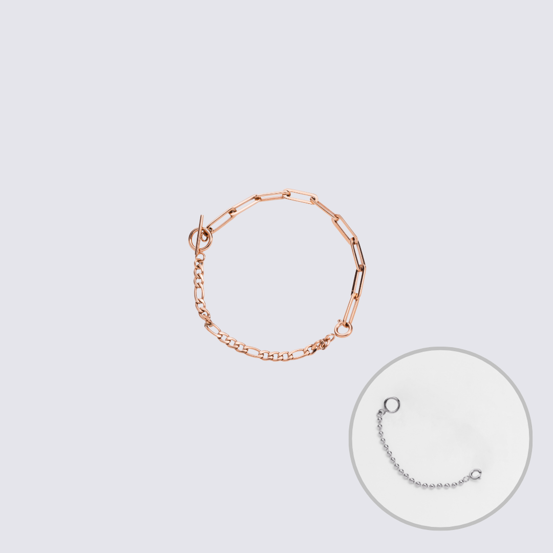 KLASSE14 Custom Jewelry Rose Gold  Connector Chain bracelet L(100mm)