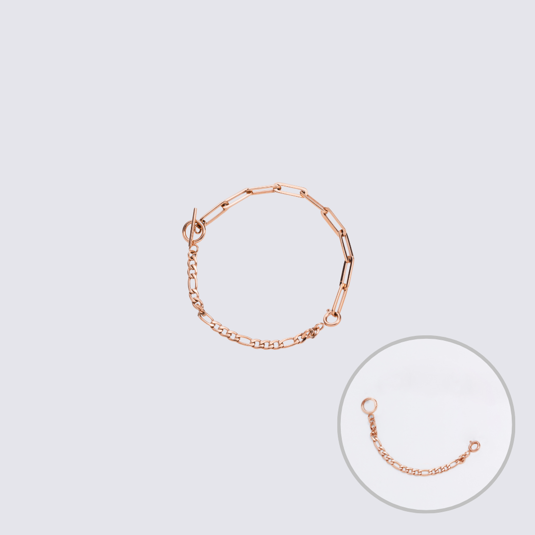 KLASSE14 Custom Jewelry Rose Gold  Connector Chain bracelet L(100mm)