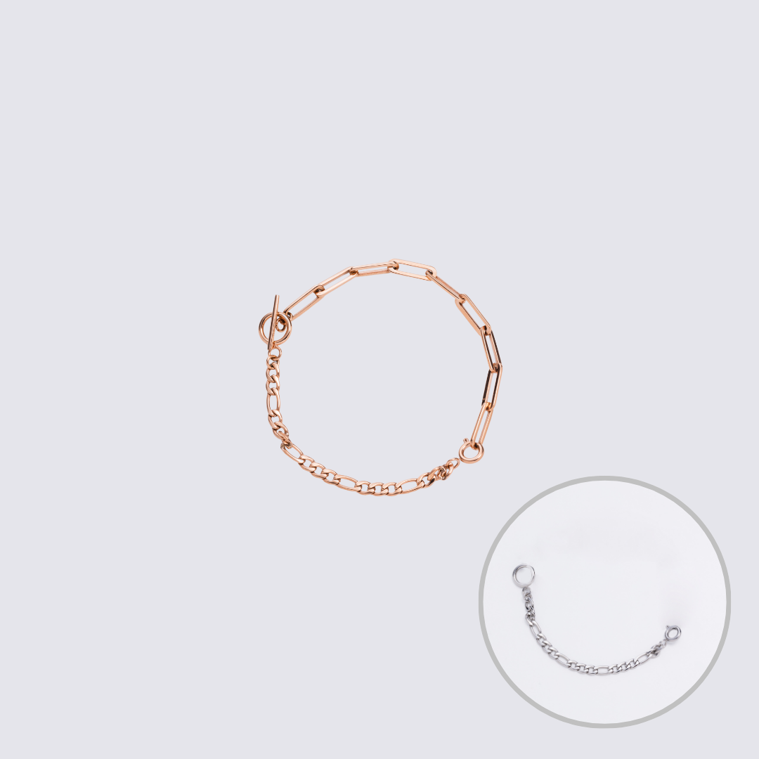 KLASSE14 Custom Jewelry Rose Gold  Connector Chain bracelet L(100mm)