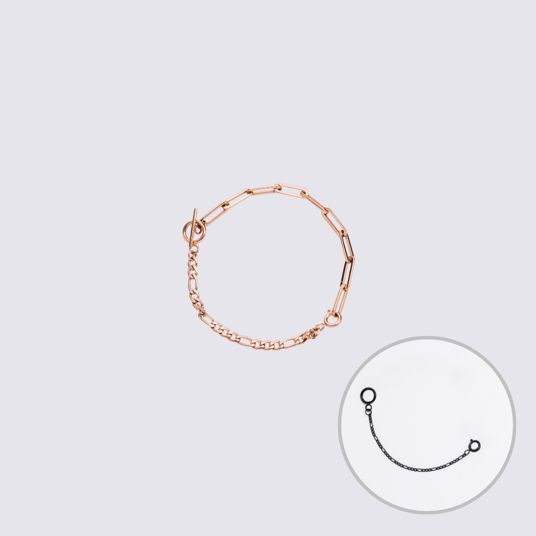 KLASSE14 Custom Jewelry Rose Gold  Connector Chain bracelet L(100mm)