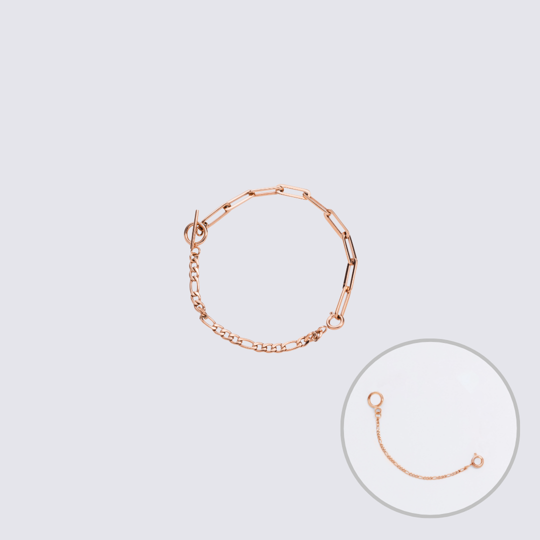 KLASSE14 Custom Jewelry Rose Gold  Connector Chain bracelet L(100mm)