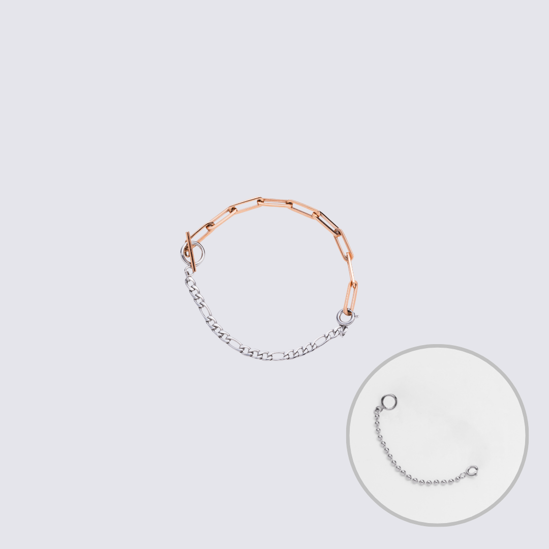 KLASSE14 Custom Jewelry Rose Gold  Connector Chain bracelet L(100mm)