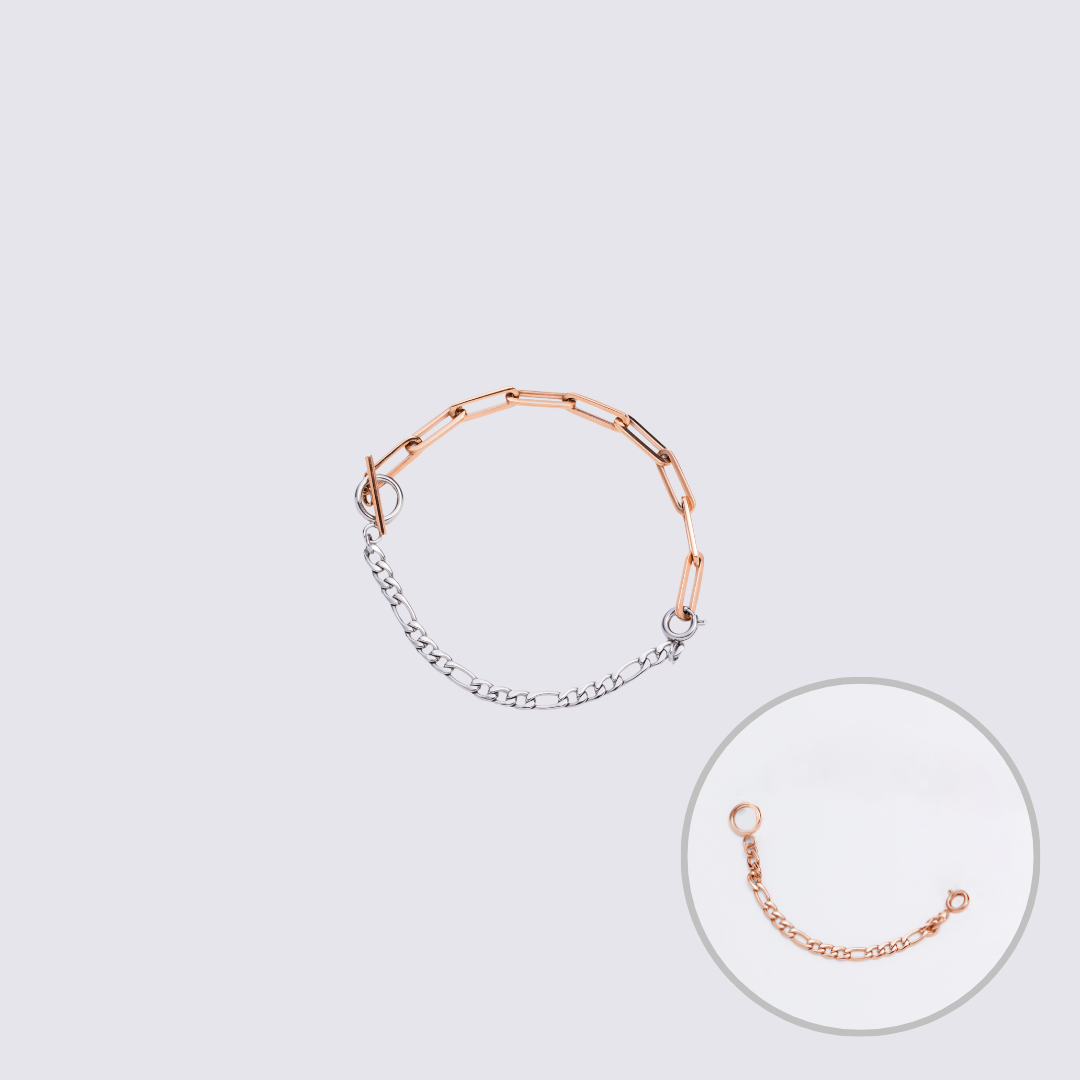 KLASSE14 Custom Jewelry Rose Gold  Connector Chain bracelet L(100mm)