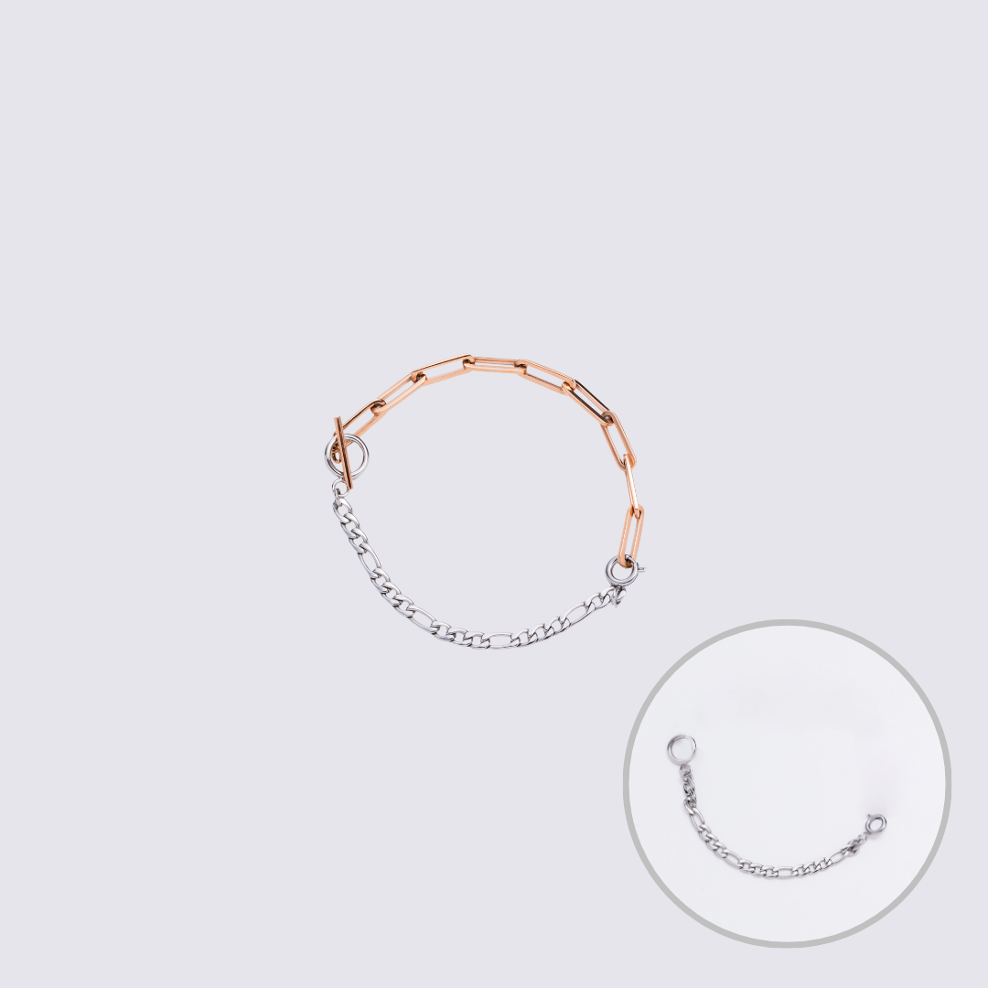 KLASSE14 Custom Jewelry Rose Gold  Connector Chain bracelet L(100mm)