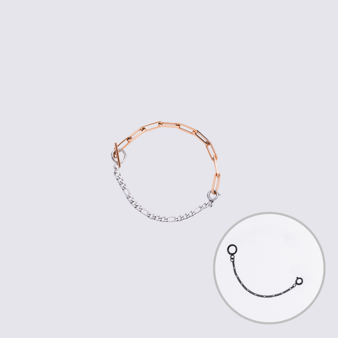 KLASSE14 Custom Jewelry Rose Gold  Connector Chain bracelet L(100mm)