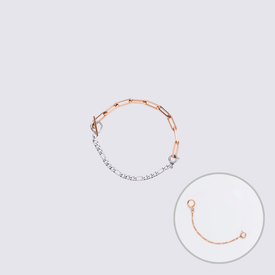 KLASSE14 Custom Jewelry Rose Gold  Connector Chain bracelet L(100mm)