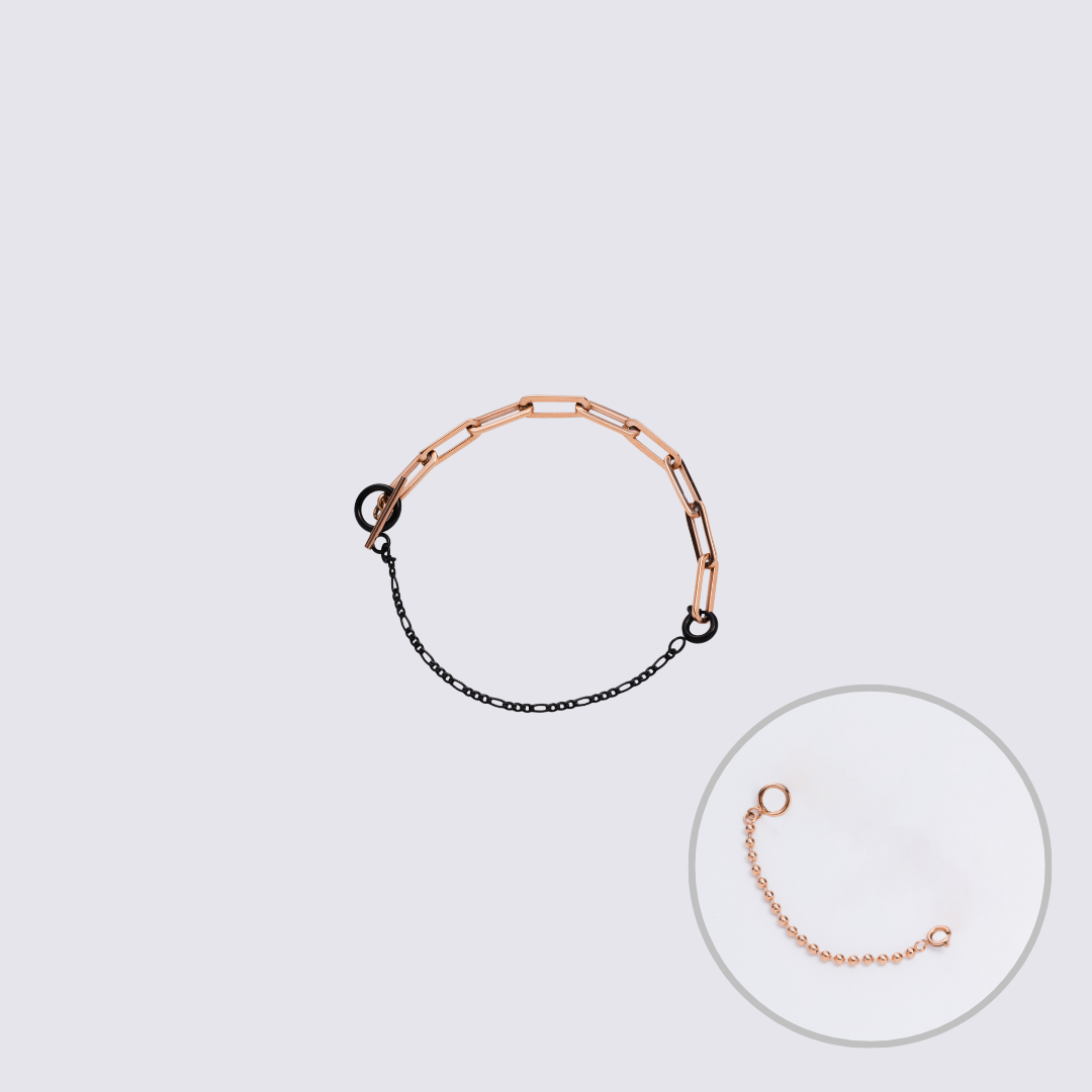 KLASSE14 Custom Jewelry Rose Gold  Connector Chain bracelet L(100mm)