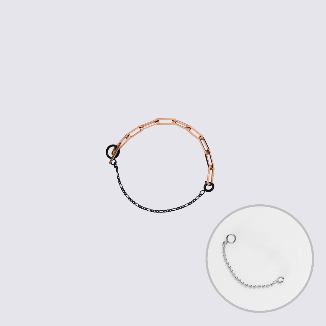 KLASSE14 Custom Jewelry Rose Gold  Connector Chain bracelet L(100mm)