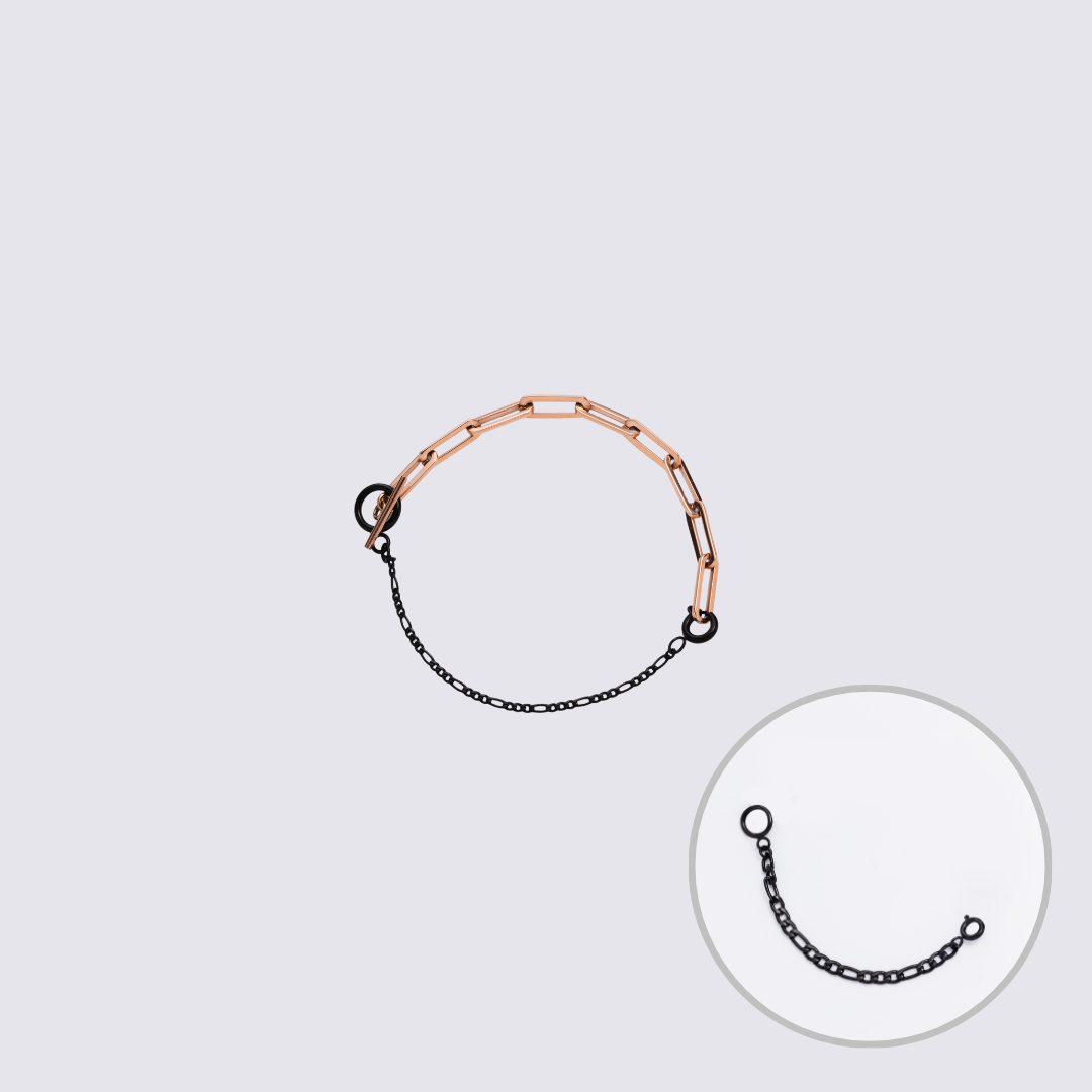 KLASSE14 Custom Jewelry Rose Gold  Connector Chain bracelet L(100mm)