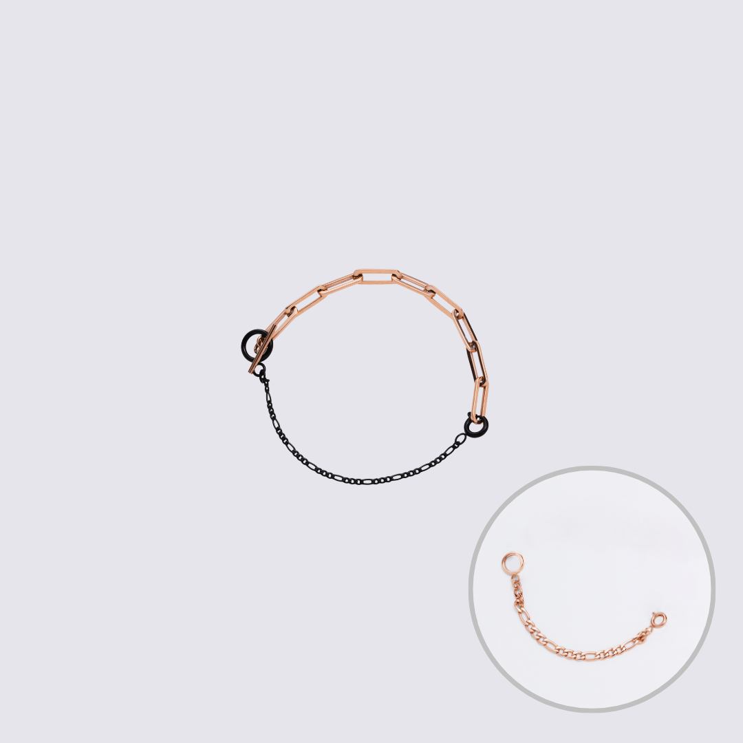 KLASSE14 Custom Jewelry Rose Gold  Connector Chain bracelet L(100mm)