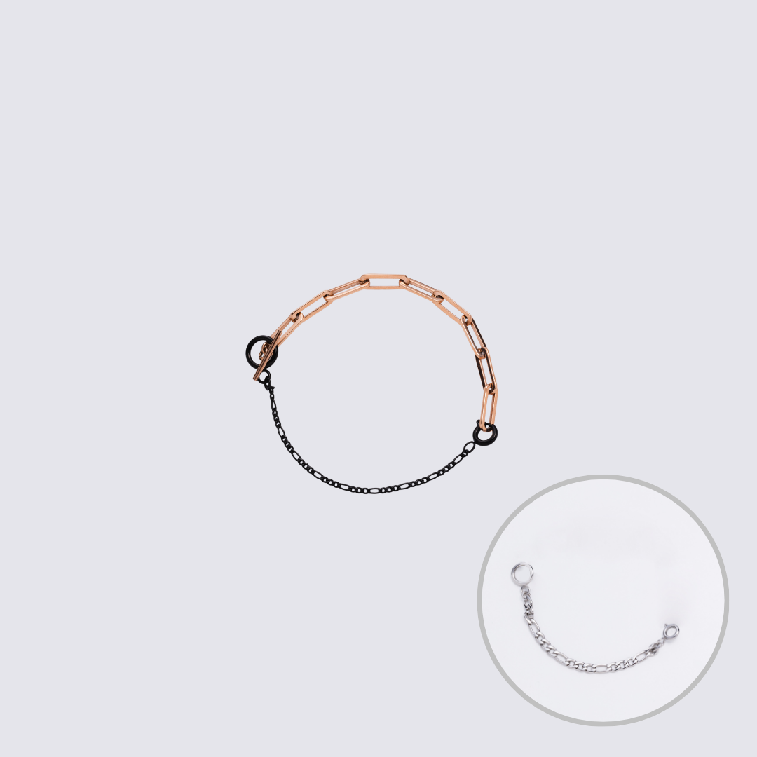 KLASSE14 Custom Jewelry Rose Gold  Connector Chain bracelet L(100mm)