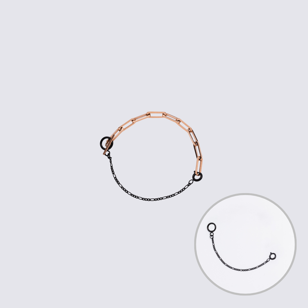 KLASSE14 Custom Jewelry Rose Gold  Connector Chain bracelet L(100mm)