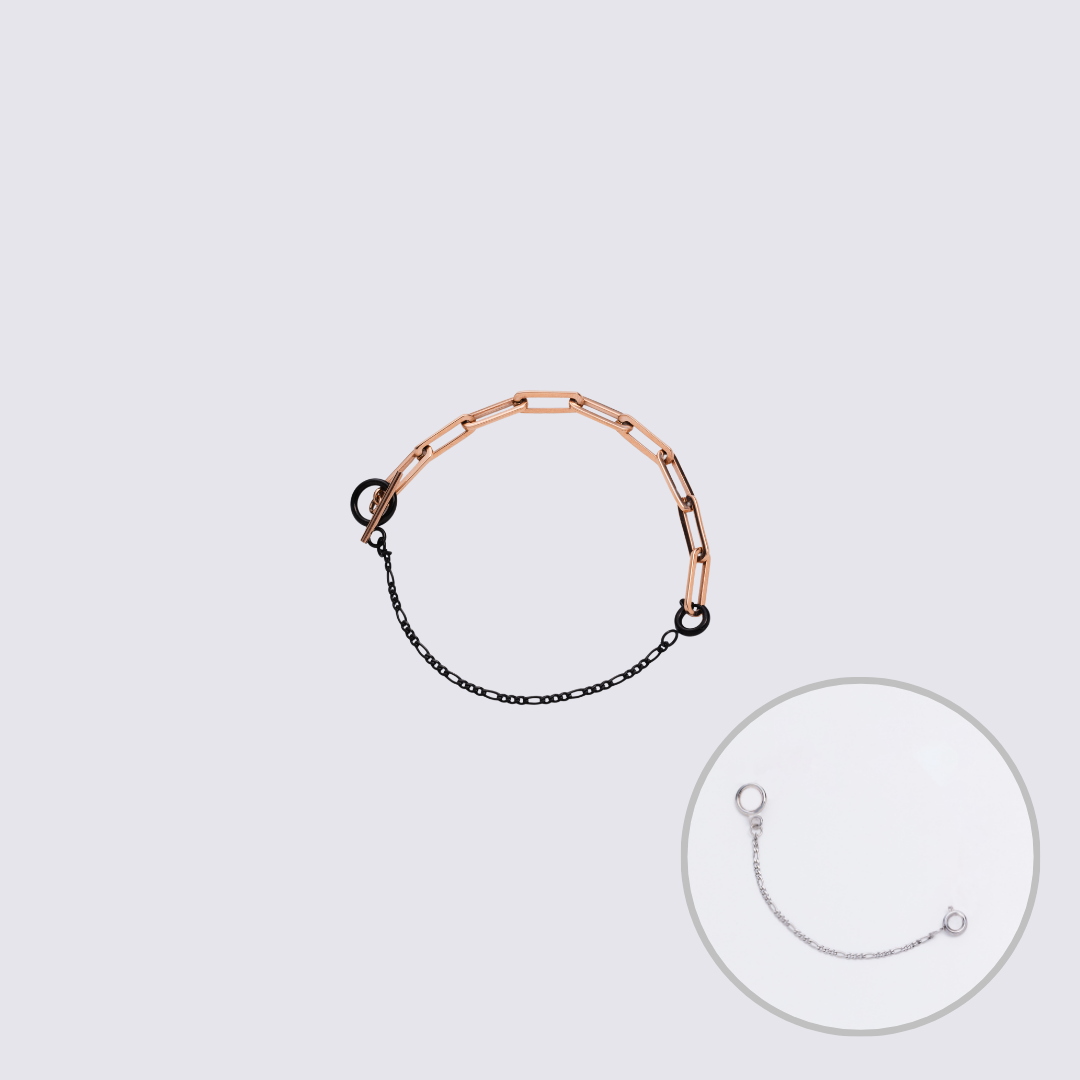 KLASSE14 Custom Jewelry Rose Gold  Connector Chain bracelet L(100mm)